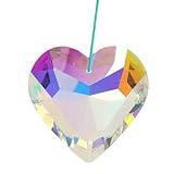 Herz Prisma Ornamente, Hängender Herz Kristall Prisma Sonnenfänger für...
