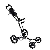 DYB Golf Trolley Golf Cart, 4 Räder Folding Golf Push Cart mit...