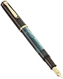 Pelikan 983411 Kolbenfüllhalter Classic M200, vergoldete Edelstahlfeder,...