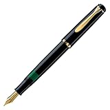 Pelikan Füllhalter Classic 200, Schwarz, Feder B (breit), hochwertiger...