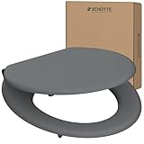 SCHÜTTE WC-Sitz mit Absenkautomatik aus Holz, hochwertiger Toilettendeckel...