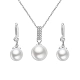 Schmuck Set 3Tlg Silber 925 Damen, Hook Ohrringe Hängend mit...