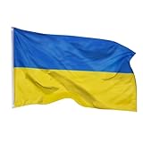 Aricona Ukraine Flagge 90x150cm - wetterbeständige Fahne mit Messingösen,...