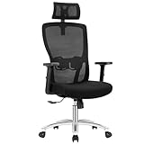 Durrafy Ergonomischer Bürostuhl, Schreibtischstuhl Höhenverstellbar,...