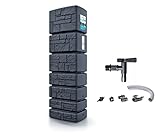 Kreher XXL Wassertonne Tower Stone mit Wasserhahn und Füllautomat. Tolle...