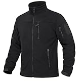 KEFITEVD Herren Zip Up Jacket Weiche Fleecejacke Herren Winddicht Outdoor...