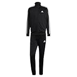 adidas Herren Basic 3-Stripes Tricot Track Suit, Black, L