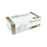 SF Latexhandschuhe 100 Stück Box (M, Weiß) Einweghandschuhe,...