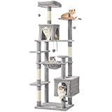 MSmask Kratzbaum groß, L Katzenbaum Stabil, Katzenkratzbaum mit 2...