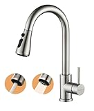 Wasserhahn Küche Ausziehbar,Hochdruck Küchenarmatur mit Herausziehbarer...