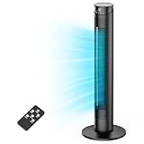 Turmventilator Sehr Leise, Ventilator Standventilator 45W mit Fernbedienung...