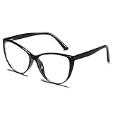 SHEEN KELLY Retro-Cat-Eye-Fake-Brille für Damen, übergroß, trendig,...