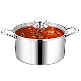 Homikit Dreilagiger Suppentopf aus Edelstahl, 7,5 l, großer Kochtopf mit...