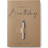 the lazy panda card company Geburtstagskarte mit Geburtstagskerze auf der...