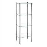 kela Badezimmer Regal 30 x 40 x 107 cm LARS, Metall Badregal stehend, 4...