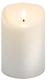 goobay LED Kerzen Echtwachskerze Weiß 10x15 cm Mit Timerfunktion 3D-Docht...