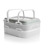 BigDean Partycontainer mit 2 Etagen und Hebeeinsatz in Pastell Grün –...