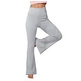 Flared Yogahose Damen Leggings High Waist Sporthose Blickdicht Leggins...