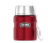 THERMOS STAINLESS KING FOOD JAR 0,47l, cranberry red, Thermosbehälter aus...
