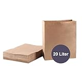 ZURAS® - 50 Stück Papiermülltüten 20l Biomüllbeutel für Biotonne aus...