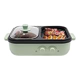 2-in-1 Elektrische Grillpfannen und Hot Pot 220-240V 1300W...