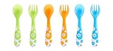 Munchkin Multi-Coloured Forks and Spoons Set of 6, Multi-coloured, (Pack of...
