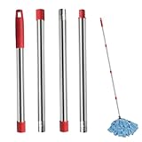 Moppstangengriff | Mop Stick-Griffe - 4-teilige Moppstange für...
