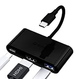 QUUGE USB-C auf HDMI Adapter PD 100W, 3-in-1 USB Hub HDMI, USB-C Digital AV...