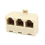 RJ11 6P4C Telefonadapter Stecker auf 3 Buchsen, Stecker, Leitungsverteiler,...