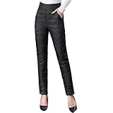 HOTIAN Damen Winter Warme Gänse Daunenhose Warme Gefütterte Jogginghose...