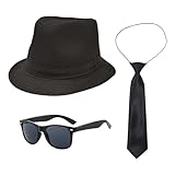 UILYNIU 3 Stück Mafia Gatsby Gangster Kostüm Herren 1920s Jahre Herren...