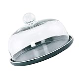 Yardwe Glasglocke Keramik Teller Glas- Haube Kuchenglocke Käseglocke...