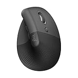 Logitech Lift Vertikale Ergonomische Maus, Kabellos, Bluetooth oder Logi...