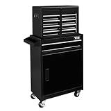 Bonnlo 2 in 1 Werkstattwagen mit 1 verstellbare Schrank & 5...