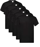Fruit of the Loom Herren Original T. T-Shirt, Schwarz, XL (5er Pack)