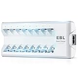 EBL Akku Ladegerät AA AAA Ladegerät für 1,2V Mignon AA, Micro AAA, NI-MH...