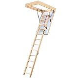 4IQ Dachbodentreppe 140x70 cm - Bodentreppe Gedämmt - U-Wert 0,44 -...