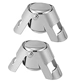 2 Stück Sektverschluss, Edelstahl Silikon Sektflaschenverschluss,...