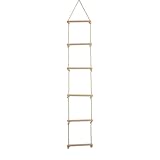 Stabile Strickleiter für Kinder aus Holz mit 6 Sprossen 75 kg Tragkraft...