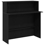 vidaXL Empfangstheke Schwarz 100x50x103,5 cm Holzwerkstoff, Empfangstresen,...