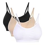 Vertvie Womens Strech Duenn Ohne Buegel Push up Yoga Sports BH Bra Top Set...