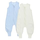 amo nenes 2er Pack Baby Schlafsack Sommer mit Füßen 0.5 Tog...