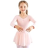 Bezioner Kinder Ballettkleidung Mädchen Ballettkleid Langarm Balletttrikot...