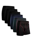 DANISH ENDURANCE Sports Trunks 6 Pack XL Multicolor (3X Black, 1x Blue,...