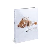 HERMA Zeugnismappe A4 Katze, Zeugnisordner mit 10 Klarsichthüllen für 20...