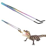 Biniveil Fütterpinzette | Lange Aquarium Pinzette | rutschfeste...