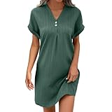 Angebote des Tages Heute Damen Musselin Kleid Damen Sommer V-Ausschnitt...