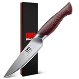 SHAN ZU Schälmesser 10cm, Japanisches Gemüsemesser Obstmesser, Kleines...