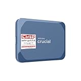 Crucial X10 2TB Externe SSD Festplatte, bis zu 2.100MB/s, USB-C 3.2 Gen2,...