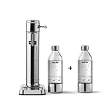 Aarke Carbonator 3, Wassersprudler aus Edelstahl mit 2 x BPA-frei Flaschen,...